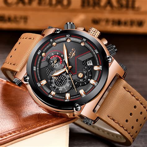 genuine leather watch men